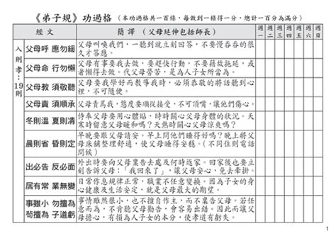 功過格下載|弟子規功過格